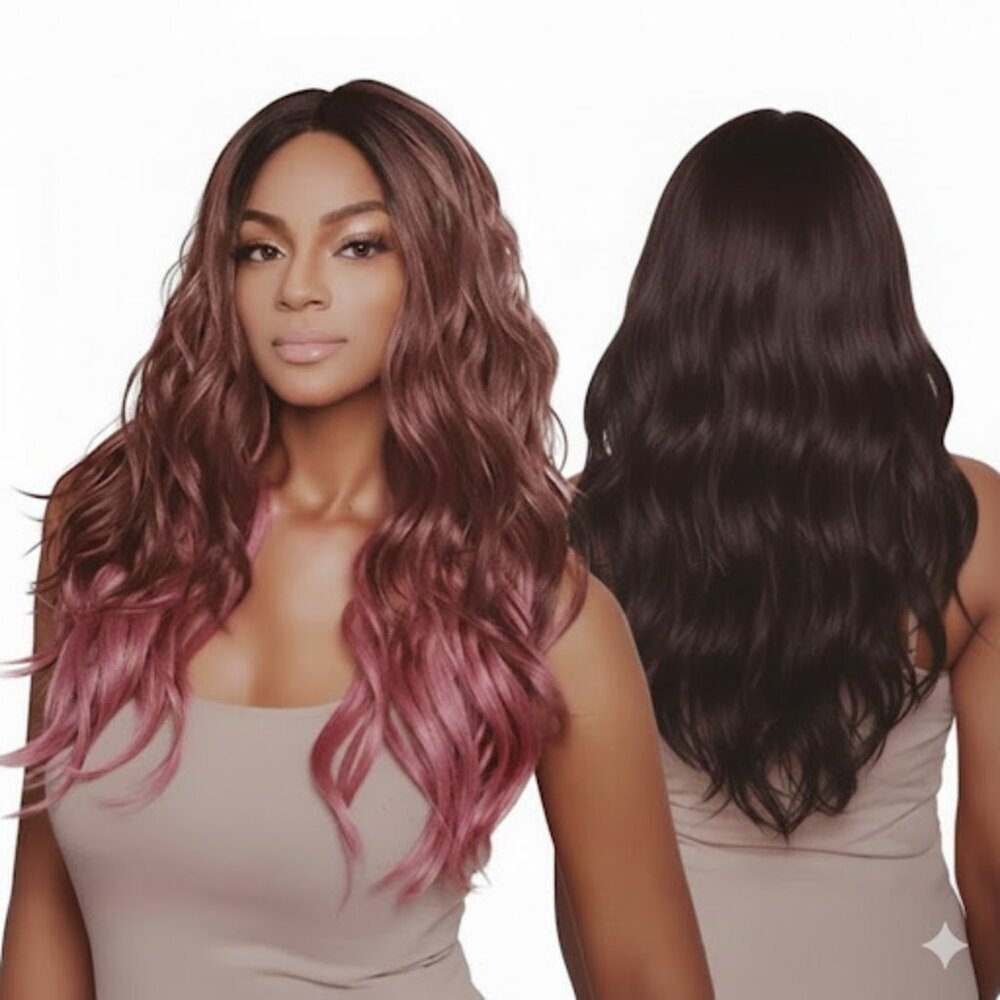 Wavy Layered Warm Brown Lace Front Synthetic Wig